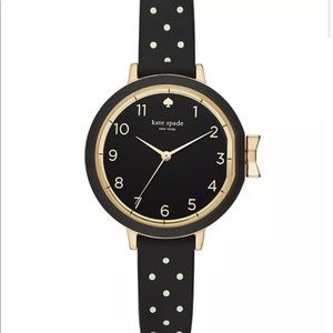 Kate Spade New York Silicone Strap Polka Dot Watch